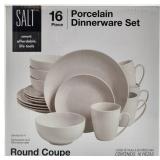 NEW SALT Round Coupe 16-Piece Dinnerware Set in