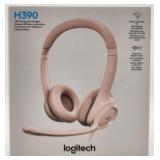 NEW Logitech H390 USB Wired Headset Rose Pink