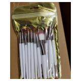 New makeup brush set white/brown