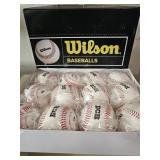 New Wilson 12 Pack of Flat Seam Baseballs