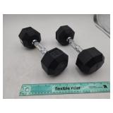 Lot of 2 All In Motion 10 lb Dumbbells