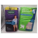 Lot of 2 Packs Adult Disposable Underwear