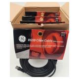 NEW Lot of 4 GE 25 ft. RG59 Dual Shield Coaxial