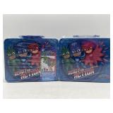 NEW LOT OF 2 PJ Masks Tin Activity Set