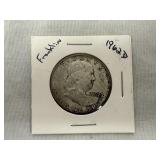 U.S. Franklin 1962-D Half Dollar Coin - 90% Silver