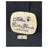 Hilton Carte Blanche Metal Welcome Sign