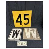 3 Railroad Metal Signs