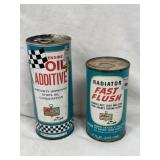 Vintage KMart Oil Additive & Radiator Flush Cans