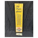 Orig. Vintage Pepsi Advertisement Thermometer-1968