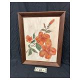 Framed Floral Picture