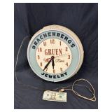 Vintage Gruen Watches Advertisement Clock