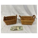 2 Small Collectilbe Longaberger Baskets