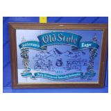 Vintage Old Style Beer Advertising Mirror