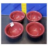 4 Longaberger Pottery Custard Bowls