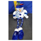 Avon Holiday Lighted Leg Sitters Snowman.