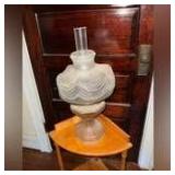 Frosted glass oil lamp