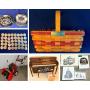 Traditional Treasures Longaberger Baskets & Pottery, Coins, Ethan Allen Furniture, Lots of Collectibles & More to See!