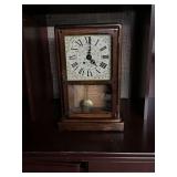 New England Clock Co wood case mantle clock