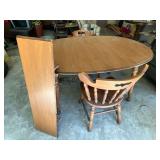 Dining table 42" x 59" and (1) 11 1/2" W leaf