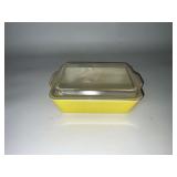 Pyrex yellow refrigerator dish, 8".