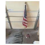 USA flag on pole