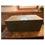 US military wooden footlocker with tray