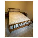 Queen size bed with Serta mattress & box springs