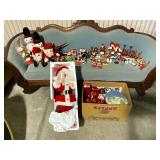 Christmas ornaments, 25" T lighted Santa