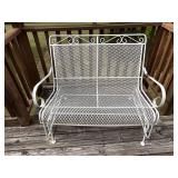 Expanded metal porch glider