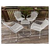 4 expanded metal patio chairs