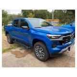 2023 Chevy Colorado Z71 4-wheel drive, crew cab, cloth interior, running boards, 2.7 L turbo plus, trailer package, remote lock tailgate, 3670 miles. See photos for window sticker for more details.