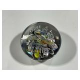 Joe Rice 1989, Home Sweet Home to Mother art glass paperweight