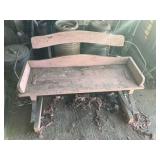 Wooden wagon bench