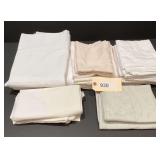 One Twin Flat Sheet, 1 Full Flat Sheet, 2 Pillow Covers, 2 King Pillow Cases, 11 Standard Pillow Cases