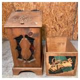 Vintage Wood ‘Tater Box’ for pototoes & Jim Wade Washington Apples Wood Crate