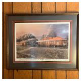 Walnut Ridge Train Station & Missouri Pacific Lines Train Limited Edition Framed Print by Cecil Savage for Photographer Barney Sellers Approx 29.25” X 22.5”