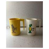 Vintage Circa 1950s Lot of 2 Walt Kelly Pogo Character Children’s Drinking Handled Cups