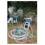 (6) Water Hose Reels and Misc. Water Hoses