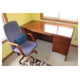 Wooden National Desk and Office Chair