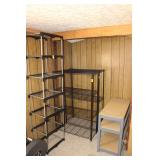 (4) Metal Framed Shelves