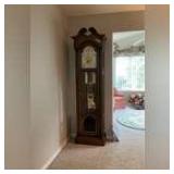 Howard Miller grandfather clock with moon phase dial 12D x 24L x 83H