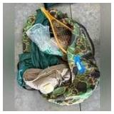 Fishing gear bag - net, wading pants, etc