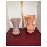 Two McCoy vases-9” tall