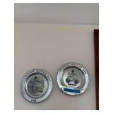 Two Silver CFD Wall plates 1984 & 1988