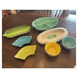 Assortment of pottery & ceramic trays McCoy and others