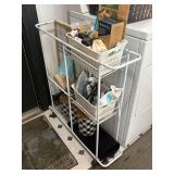 Laundry room storage shelf with cleaners