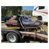 1990 Bombardier Mach 1 snowmobile, key w/ snowmobile