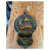 John Deere cast iron wall plaque