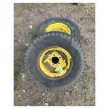 26 x 12 lawn mower tires on JD rims