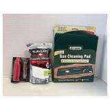 Allen cleaning patches, drymate fun cleaning pad, Winchester universal handgun cleaning kit